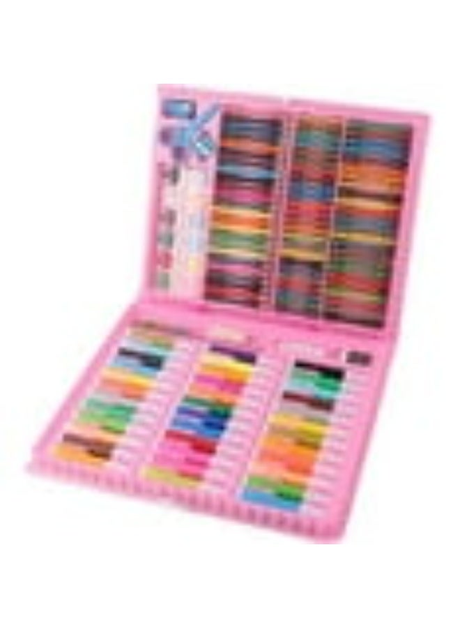 طقم فني للرسم والتلوين مكون من 150 قطعة للأطفال – شنطة أدوات مدرسية شاملة مع ألوان شمع ومائية وفلوماستر – هدية مثالية للمبتدئين والطلاب - Image 5